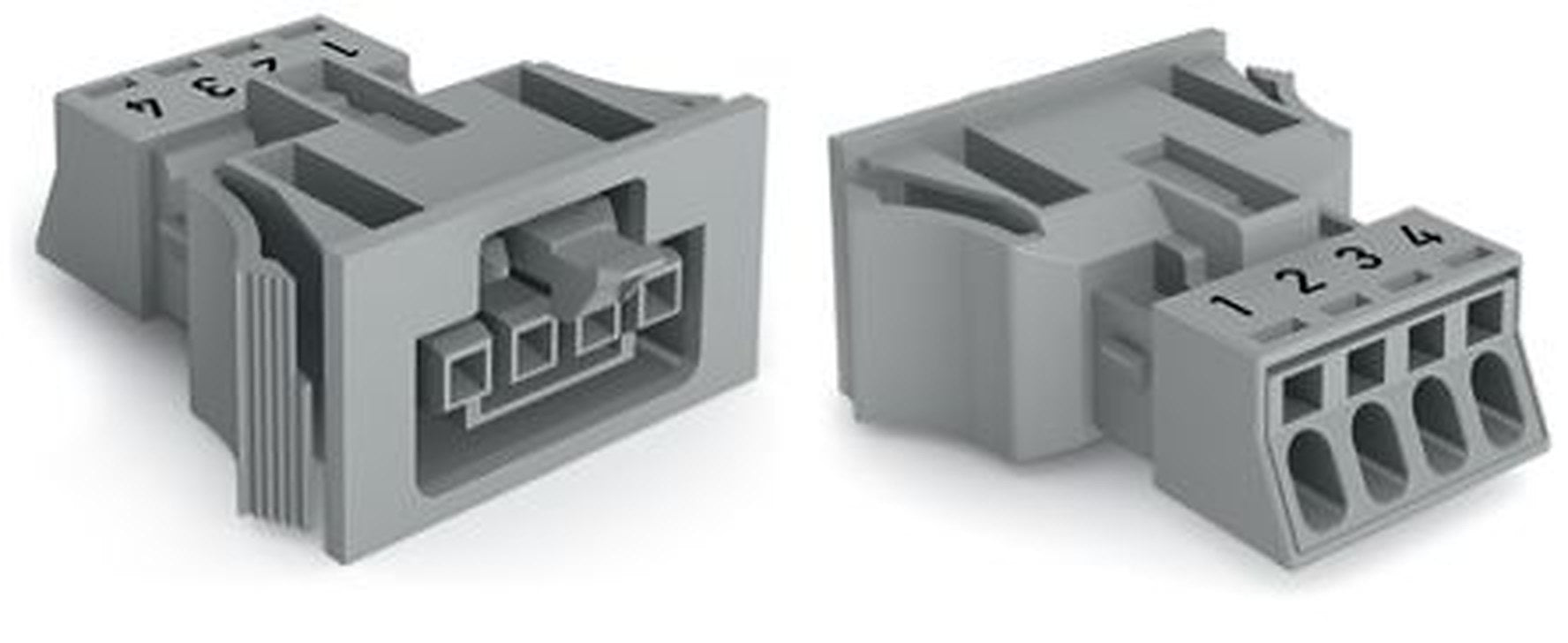 WAGO 890 Series Snap-in Connector Female Cage Clamp, 4-Pole, 16A, 4-Way, IP40