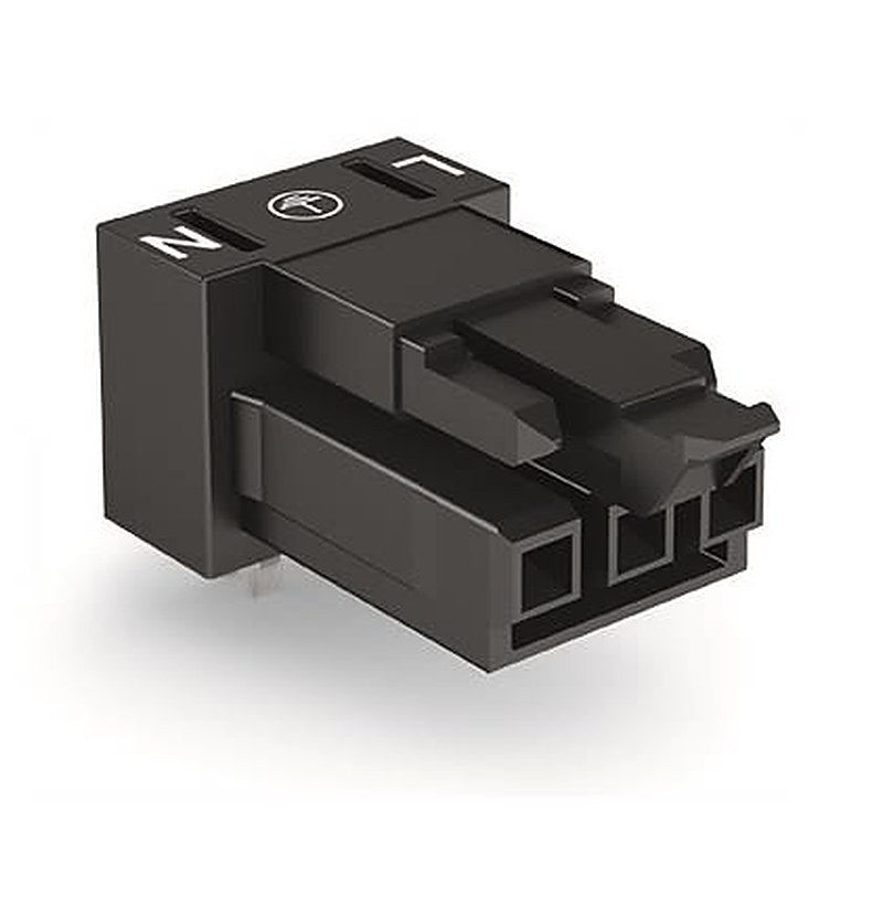 WAGO 890 Series PCB Connector Female Cage Clamp, 3-Pole, 16A, 3-Way, IP20