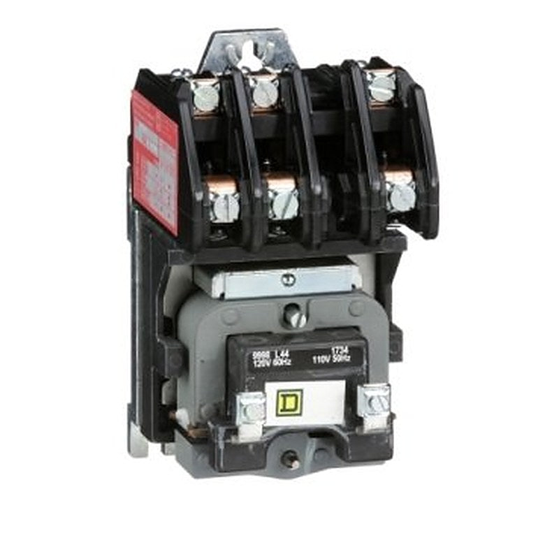 Contactor, Type L, multipole lighting, electrically held, 30A, 3 pole, 600V, 110/120VAC 50/60Hz coil, open style [TAA] (Contactor Type L) is a Schneider Electric product. Designed for reliable performance and long service life. Available across Iraq — contact us for pricing and delivery options.