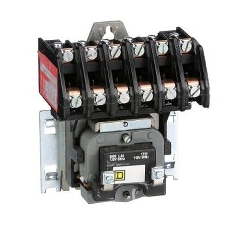 Contactor, Type L, multipole lighting, electrically held, 30A, 6 pole, 600V, 110/120VAC 50/60Hz coil, open style [TAA] (Contactor Type L) is a Schneider Electric product. Designed for reliable performance and long service life. Available across Iraq — contact us for pricing and delivery options.