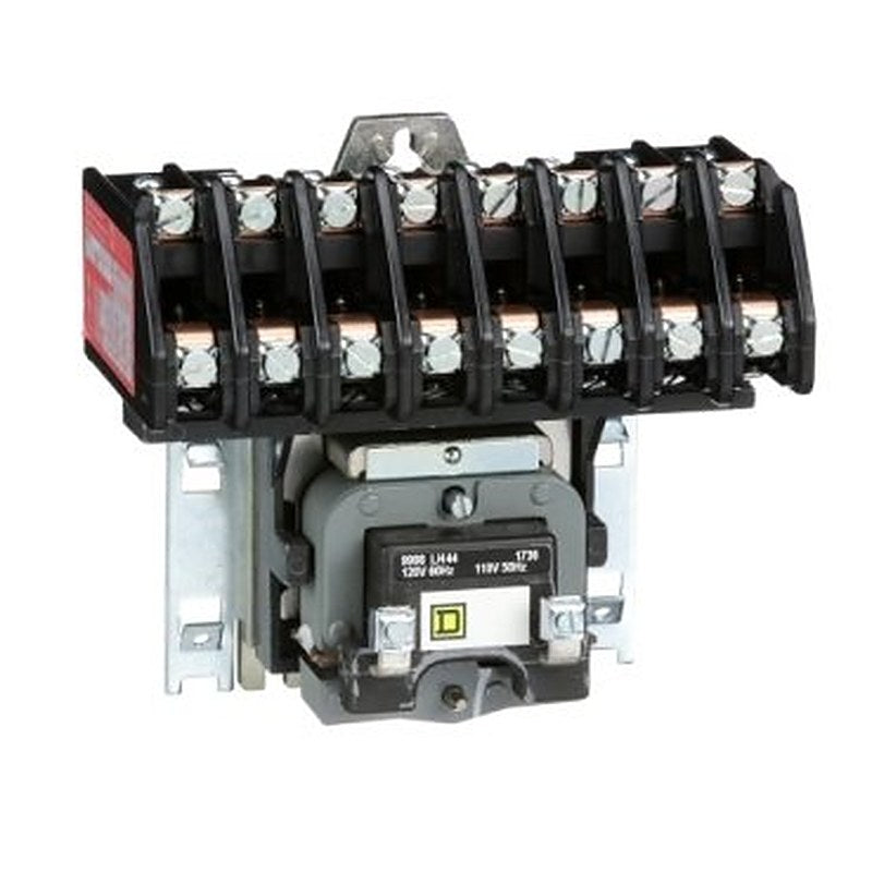 Contactor, Type L, multipole lighting, electrically held, 30A, 8 pole, 600V, 110/120VAC 50/60Hz coil, open style [TAA] (Contactor Type L) is a Schneider Electric product. Designed for reliable performance and long service life. Available across Iraq — contact us for pricing and delivery options.