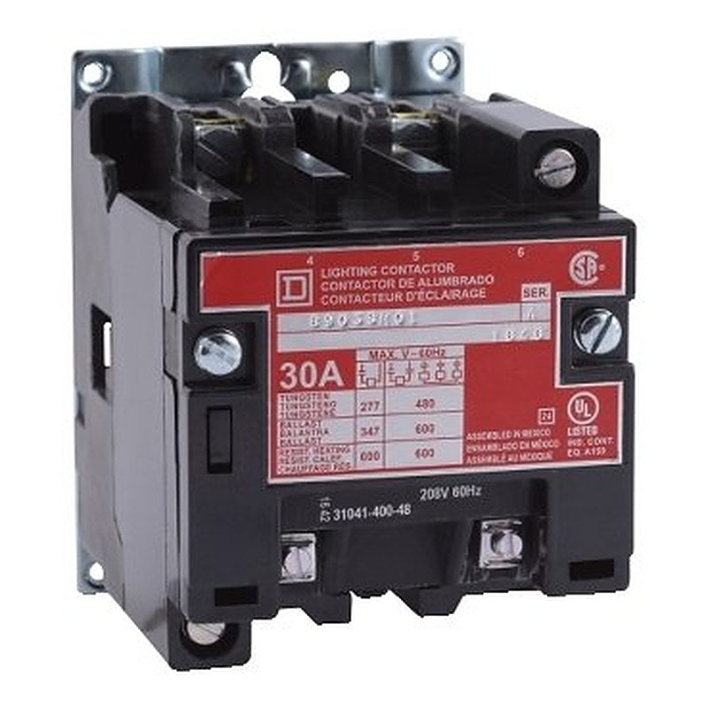 Contactor, Type S, multipole lighting, electrically held, 30A, 4 pole, 208 VAC 60 Hz coil, open style [TAA] (Contactor Type S) is a Schneider Electric product. Designed for reliable performance and long service life. Available across Iraq — contact us for pricing and delivery options.
