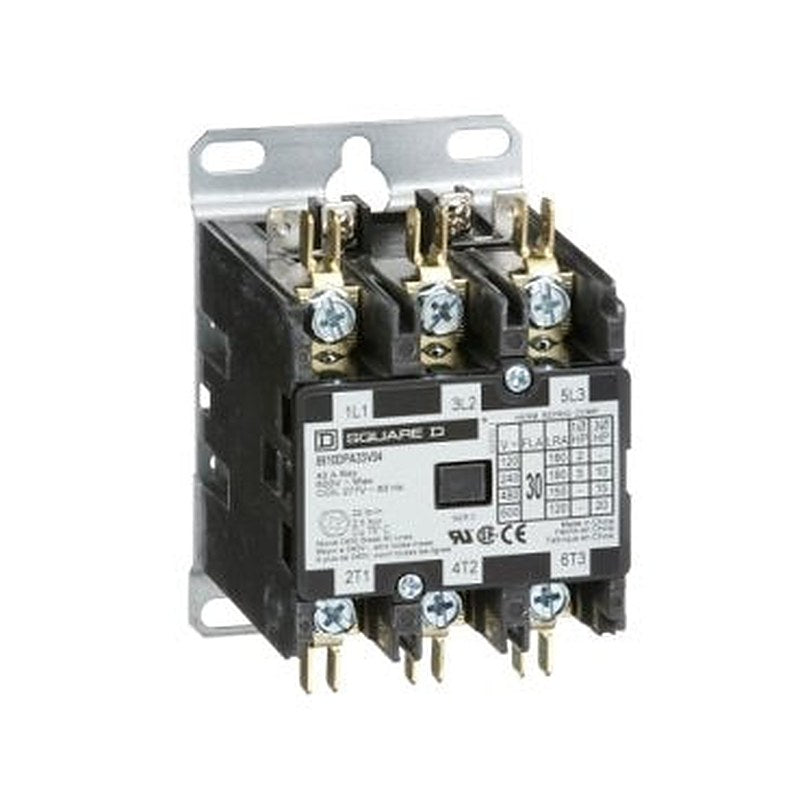 Contactor, Definite Purpose, 30A, 3 pole, 20HP at 575VAC, 3 phase, 277VAC 60Hz coil, open (Contactor Definite Purpose) is a Schneider Electric product. Designed for reliable performance and long service life. Available across Iraq — contact us for pricing and delivery options.