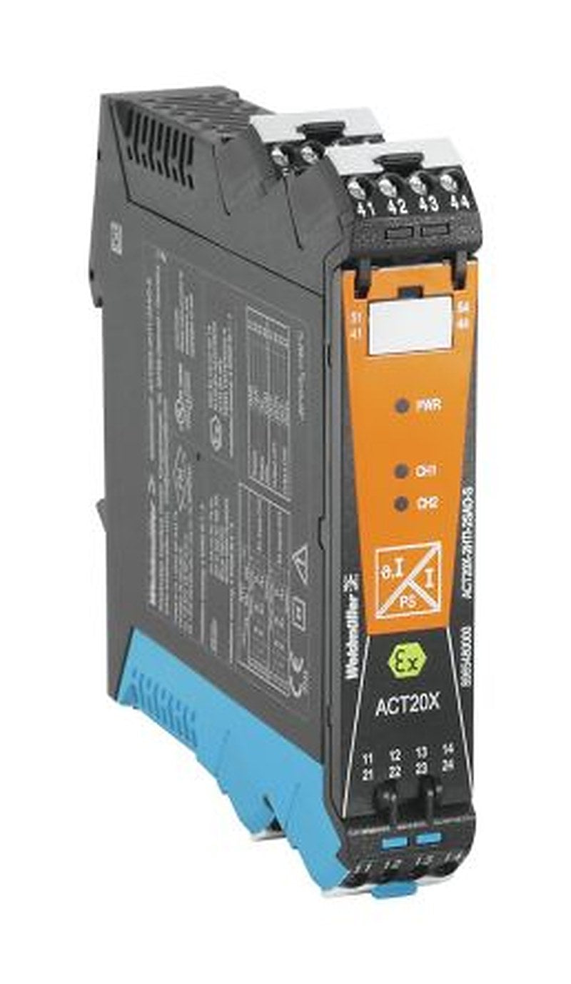 Weidmüller ACT20X Series Signal Conditioner, Current Input, Current Output, 19.2V, 31.2 V Supply, IECEx