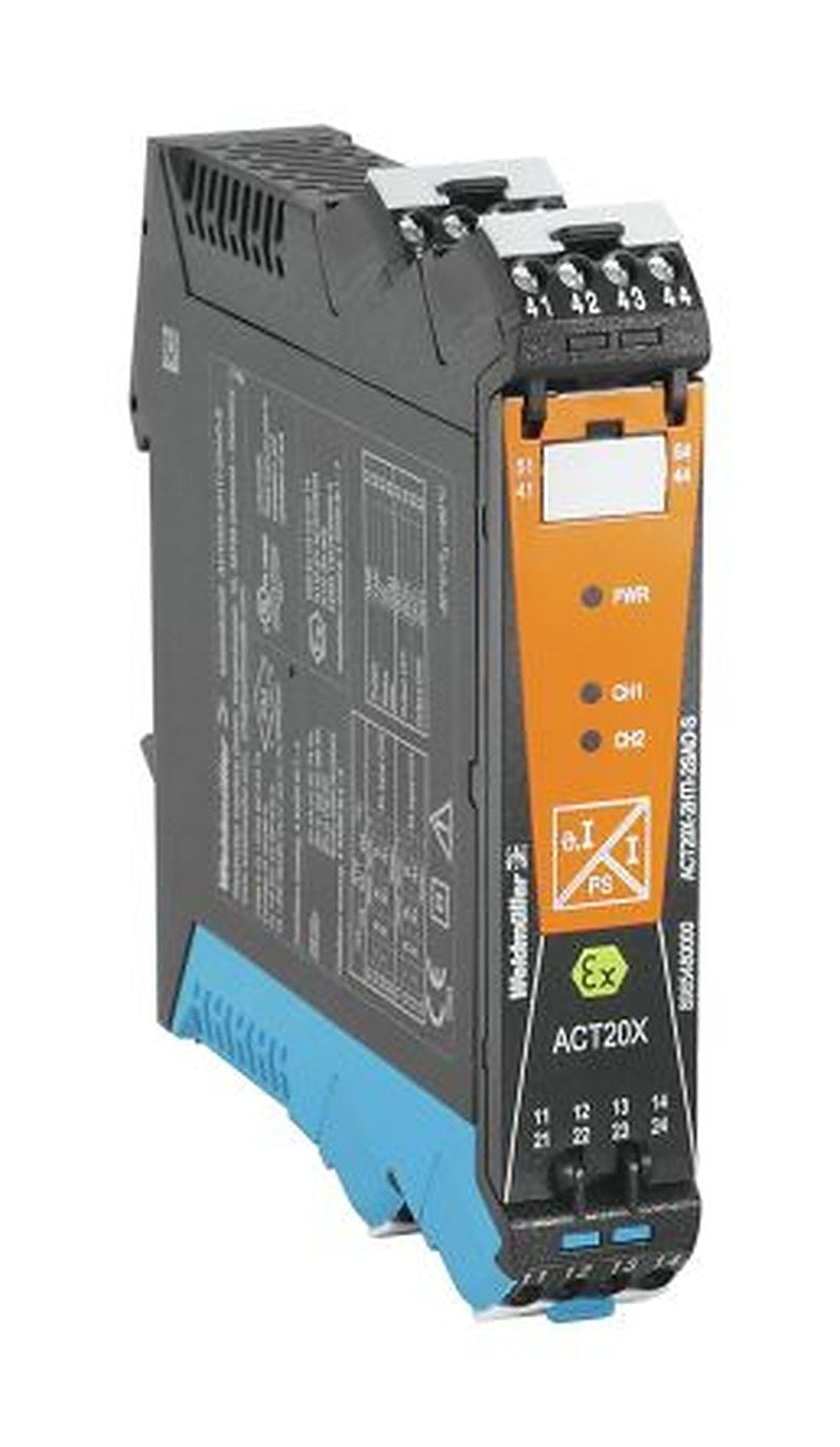 Weidmüller ACT20X Series Signal Conditioner, Current, RTD, Voltage, Thermocouple Input, Current Output, 19.2V, 31.2 V