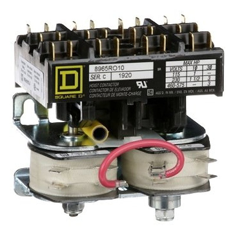 Contactor, 8965RO, hoist, reversing, 3hp at 480VAC, 3 phase, 120VAC coil, quick connect terminals, open style, bulk pack (Contactor 8965RO) is a Schneider Electric product. Designed for reliable performance and long service life. Available across Iraq — contact us for pricing and delivery options.