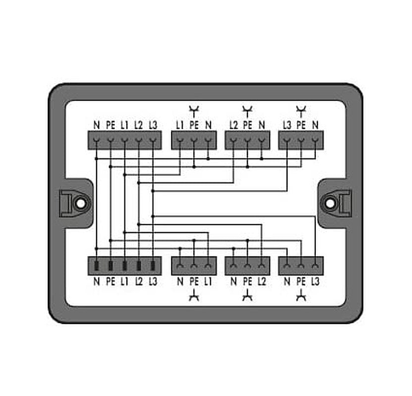 WAGO 3, 1 Phase Distribution Board 25A 7 Way