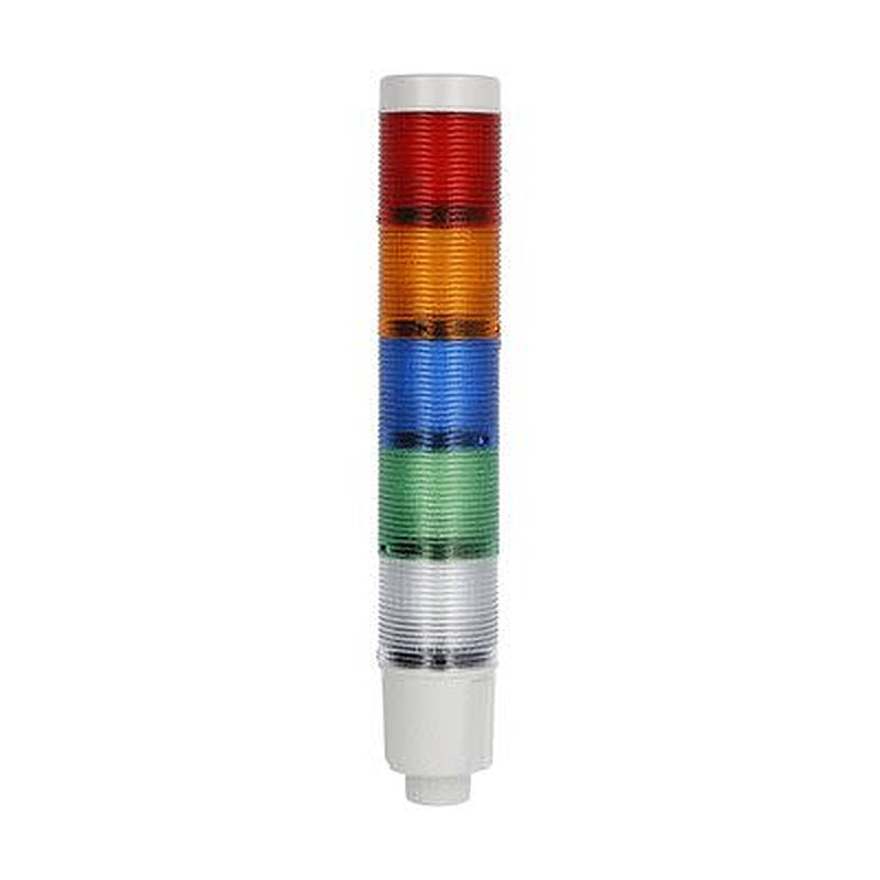 Lovato 8TL4 Series White, Red, Orange, Green, Blue Signal Tower, 5 Lights 24V dc