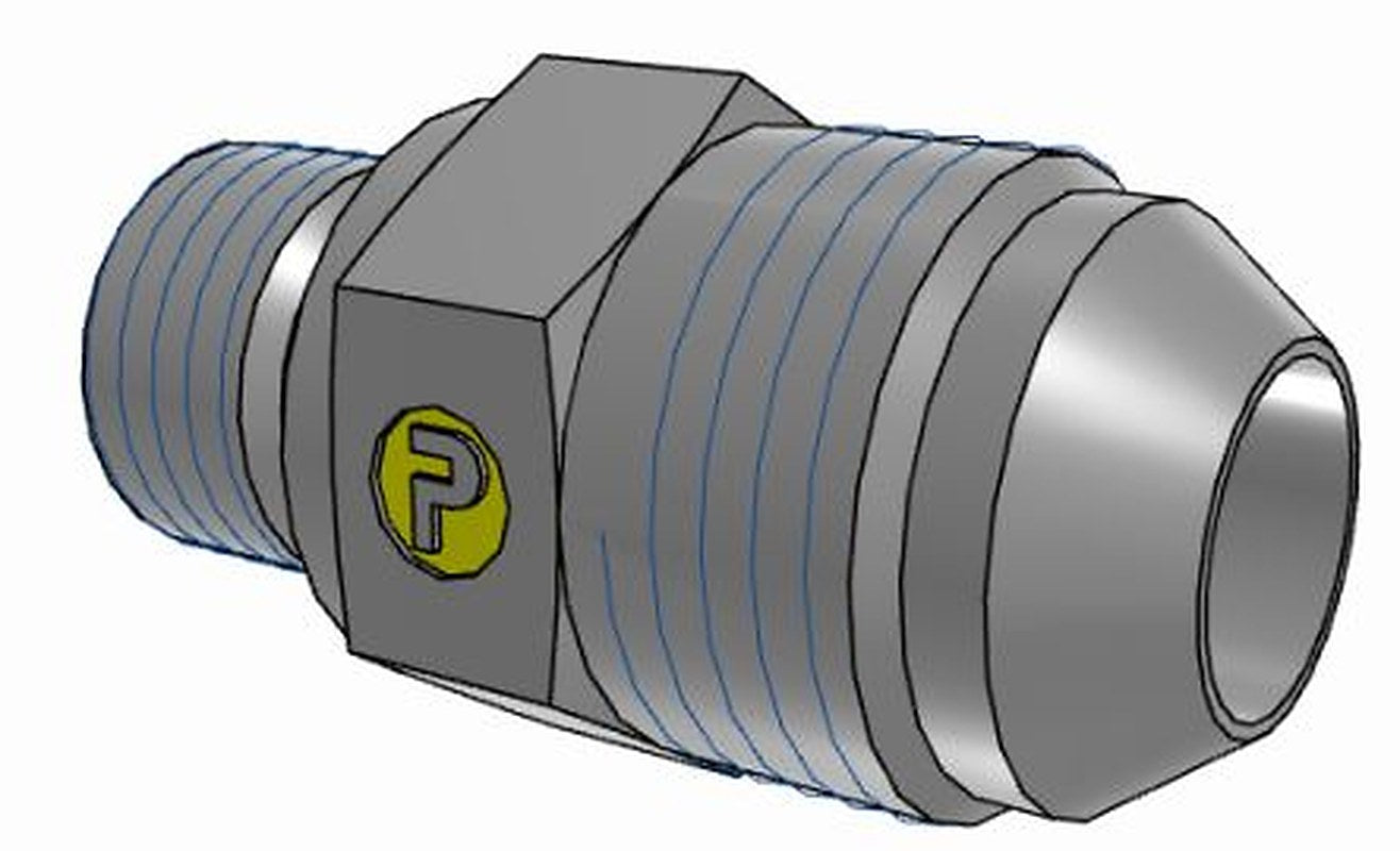 Parker 8M14F82EDMXS Hydraulic Fitting Male, 37 °, Steel, 14 mm Hose ID