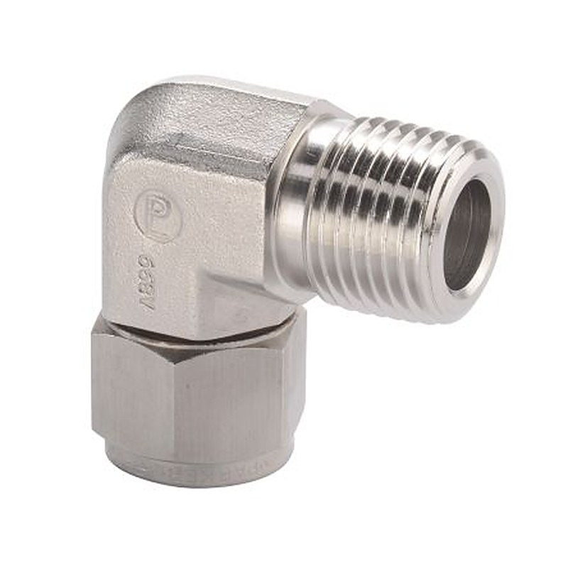 Parker 8MSEL4N-6MO Hydraulic Fitting Male, Stainless Steel, 0.25 in Hose ID