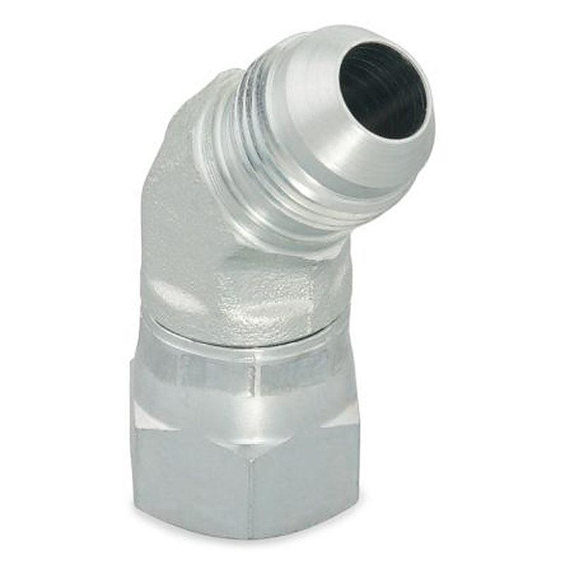 Parker 8V6MXS Hydraulic Fitting Male Metric, 37 °, Steel, 0.5 in Hose ID