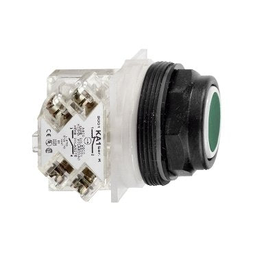 Push button, Harmony 9001SK, plastic, flush, green, 30mm, spring return, 1NO (Push button Harmony 9001SK) is a Schneider Electric product. Designed for reliable performance and long service life. Available across Iraq — contact us for pricing and delivery options.