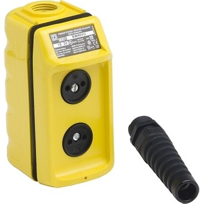 Pendant station, Harmony 9001B, mechanical interlock, single speed, 5A, 600V AC, yellow, unmarked (Pendant station Harmony 9001B) is a Schneider Electric product. Designed for reliable performance and long service life. Available across Iraq — contact us for pricing and delivery options.