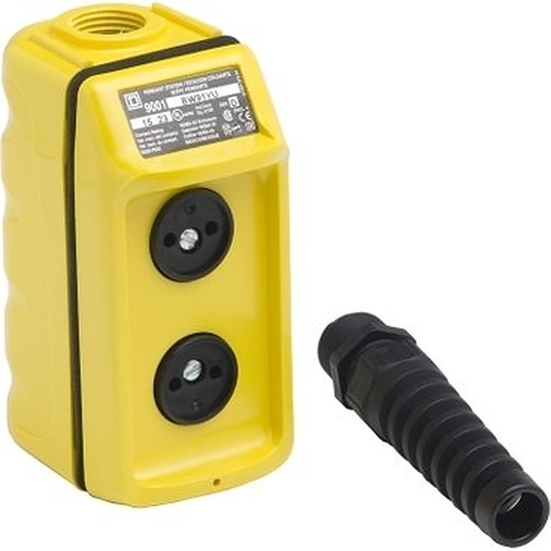 Pendant station, Harmony 9001B, yellow, single speed, unmarked, 5A, 600V AC (Pendant station Harmony 9001B) is a Schneider Electric product. Designed for reliable performance and long service life. Available across Iraq — contact us for pricing and delivery options.