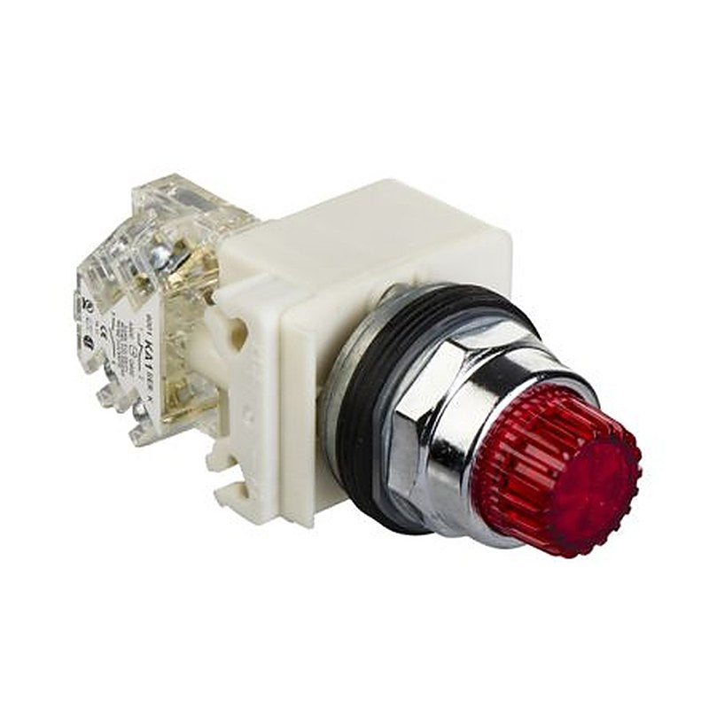 Schneider Electric Harmony Series Illuminated Push Button Switch, Spring Return, Screw, 30 mm Cutout, 1 CO, Clear LED,