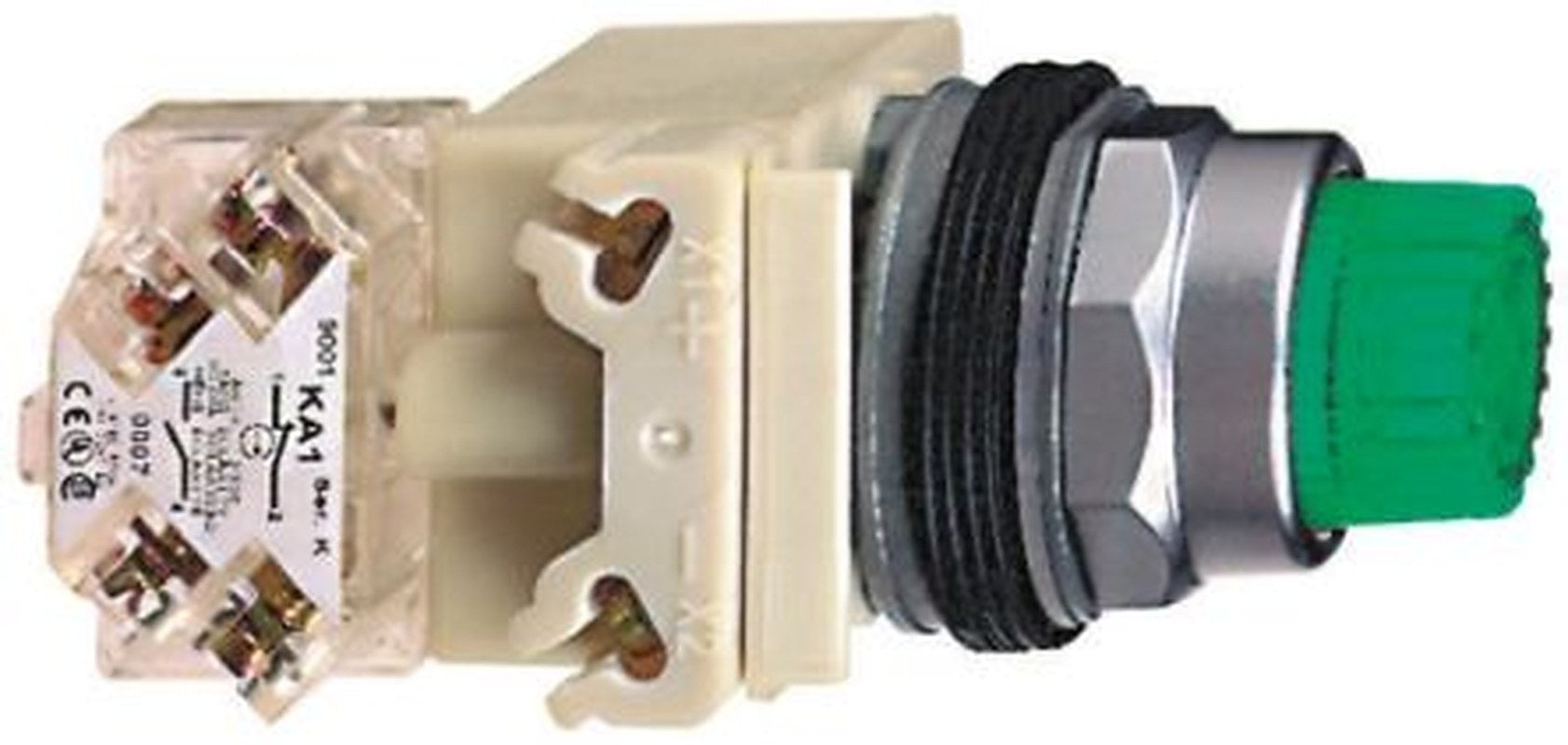 Schneider Electric Harmony 9001K Series Illuminated Push Button Switch, Spring Return, Panel, 30 mm Cutout, SPDT, Red