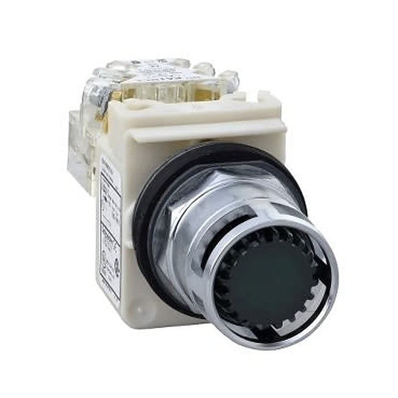 Schneider Electric Harmony 9001K Series Illuminated Push Button Switch, Spring Return, Panel, 30 mm Cutout, SPDT, Green