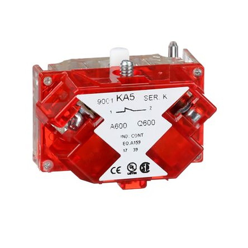 Schneider Electric 9001K Series Contact Block, 600V, SPST