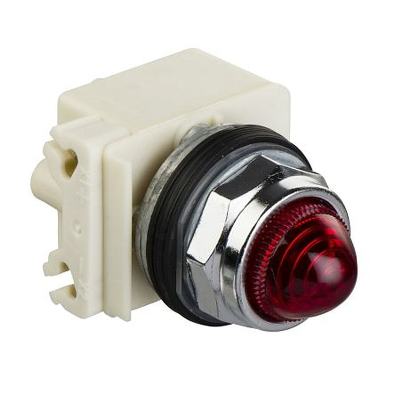 Schneider Electric, Harmony, Flush Red LED Pilot Light, 30 mm Cutout, IP66, Round