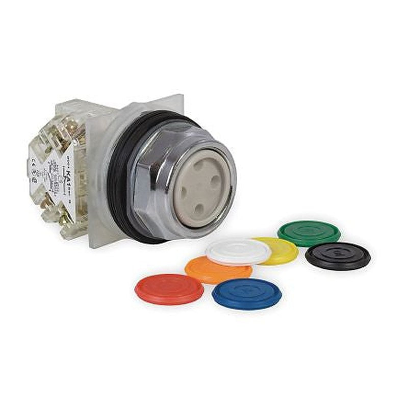 Schneider Electric Harmony 9001K Series Push Button Switch, Momentary, 30 mm Cutout, SPDT, Black, Blue, Green, Orange,