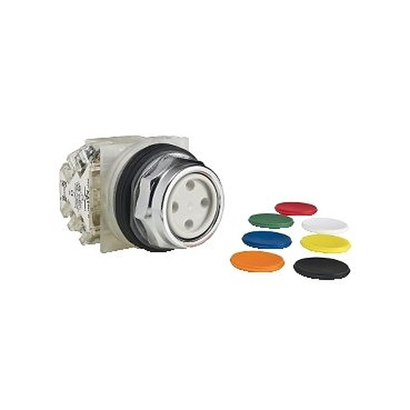 Push-button, Harmony 9001K, metal, flush, 7 colours choice, 30mm, spring return, 2 C/O (Push-button Harmony 9001K) is a Schneider Electric product. Designed for reliable performance and long service life. Available across Iraq — contact us for pricing and delivery options.