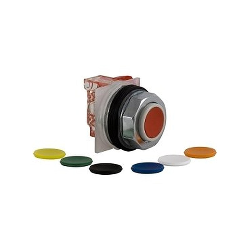 Push-button, Harmony 9001K, metal, projecting, 7 colours choice, 30mm, spring return, 1 NC (Push-button Harmony 9001K) is a Schneider Electric product. Designed for reliable performance and long service life. Available across Iraq — contact us for pricing and delivery options.