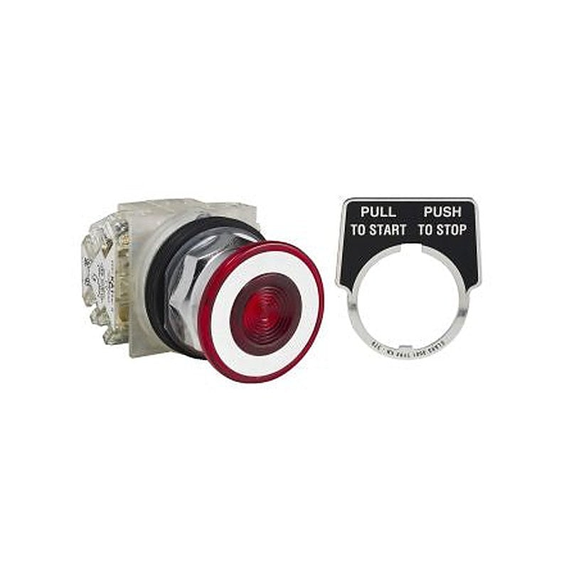 Schneider Electric 9001K Series Push Button Switch, SMP Polymer, Panel, 30 mm Cutout, DPDT 600 V ac