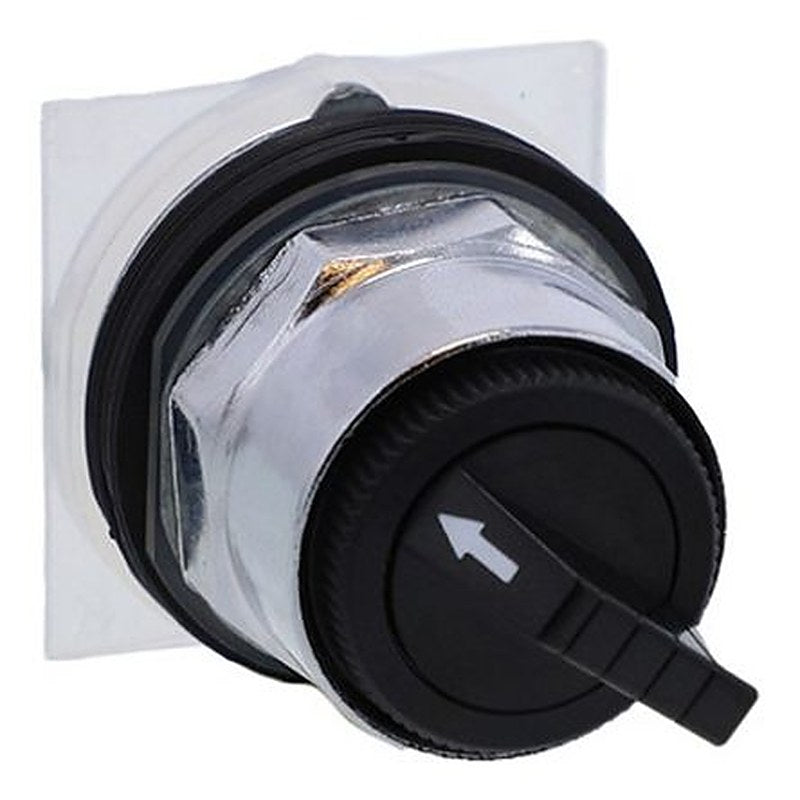 Schneider Electric Harmony 9001K Series 2 Position Selector Switch Head, 30 mm Cutout, Black