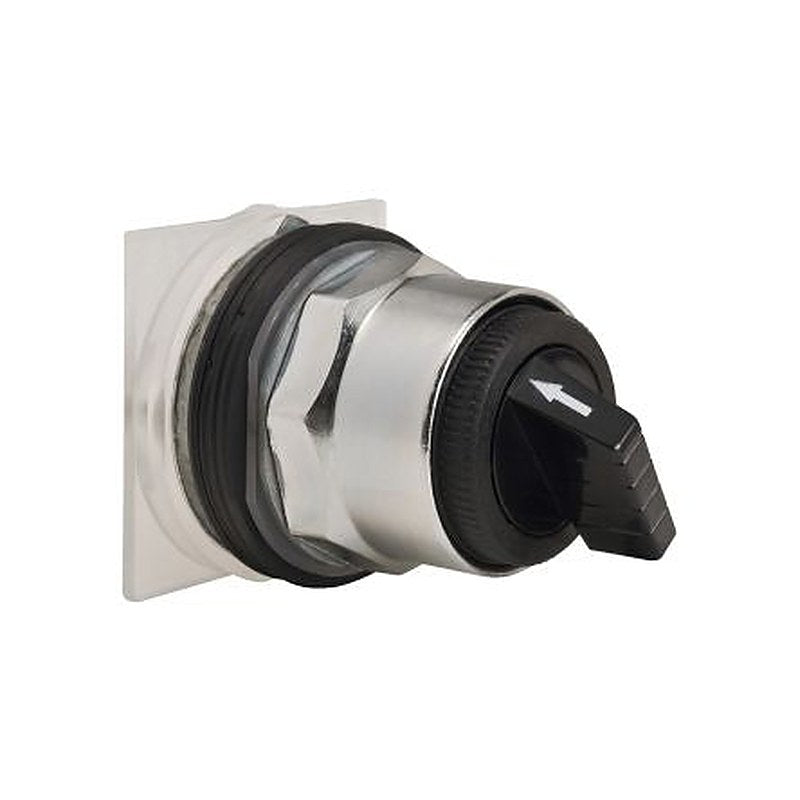 Schneider Electric Harmony 9001K Series 2 Position Selector Switch Head, 30 mm Cutout, Black