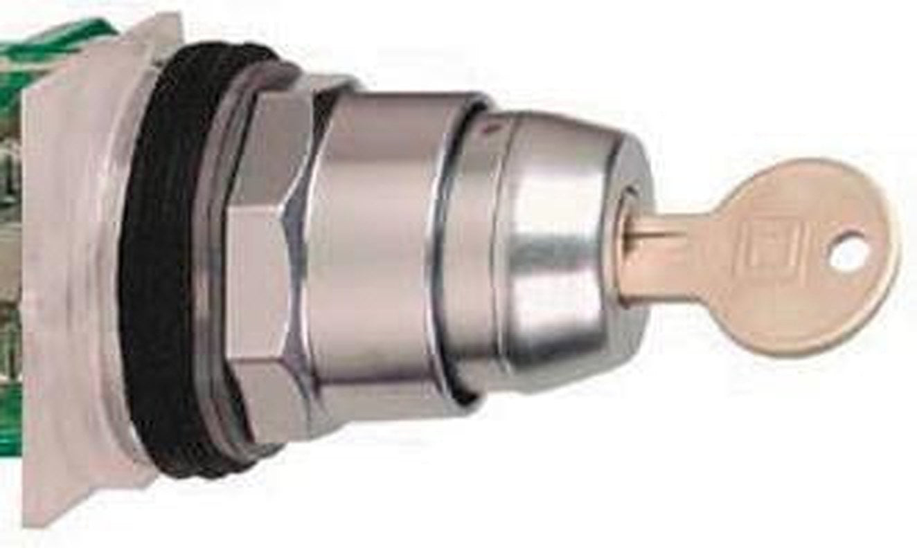 Schneider Electric Harmony 9001K 2-position Key Switch Head, Spring Return, 30 mm Cutout