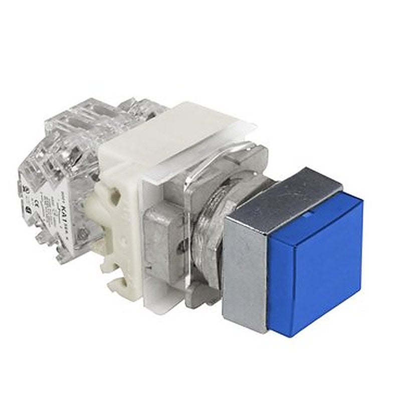 Push button, Harmony 9001K, illuminated, blue, 30mm, square head, blank legend, 6V AC/DC, 2 C/O (Push button Harmony 9001K) is a Schneider Electric product. Designed for reliable performance and long service life. Available across Iraq — contact us for pricing and delivery options.