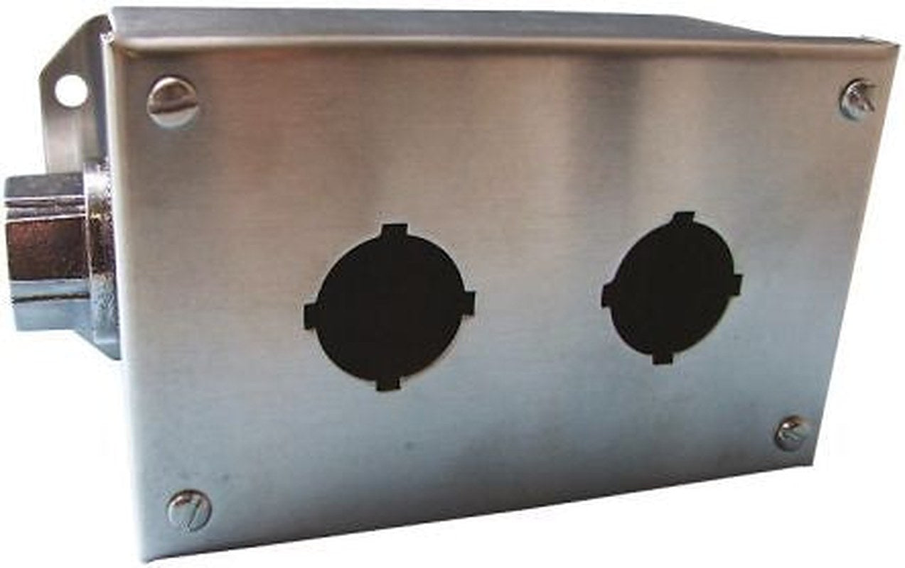 Schneider Electric Stainless Steel Harmony 9001K Push Button Enclosure - 2 Hole 30 mm Diameter