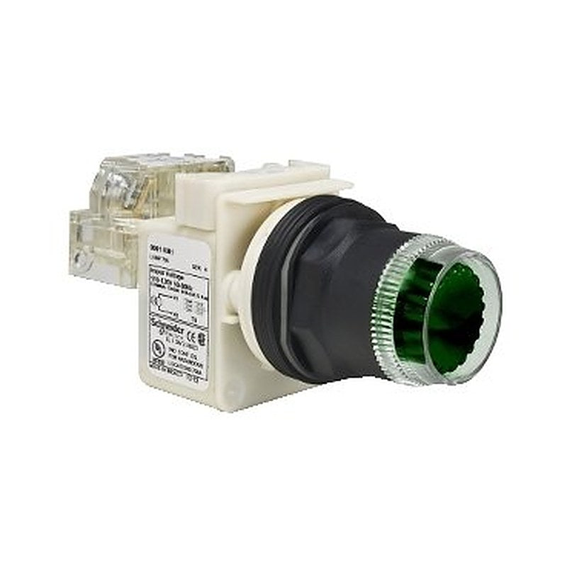 Illuminated push-button, Harmony 9001SK, plastic, projecting, green, 30mm, spring return, 110-120V, 1 C/O (Illuminated push-button Harmony 9001SK) is a Schneider Electric product. Designed for reliable performance and long service life. Available across Iraq — contact us for pricing and delivery options.