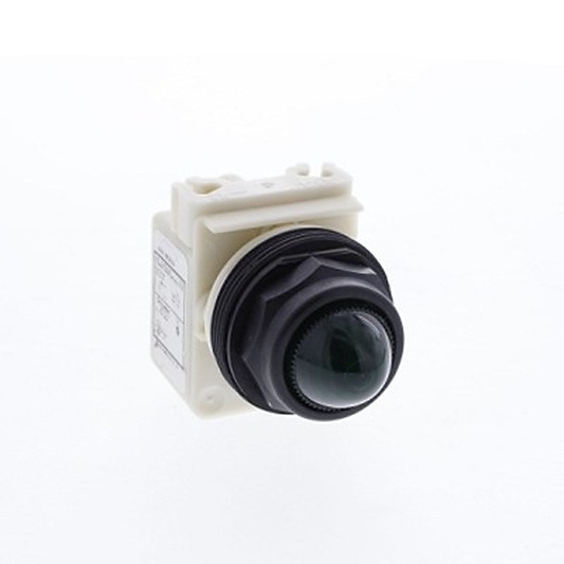 Schneider Electric, Harmony 9001SK, Panel Mount Green LED Pilot Light, 30 mm Cutout, IP65, IP66, Dome, 120V