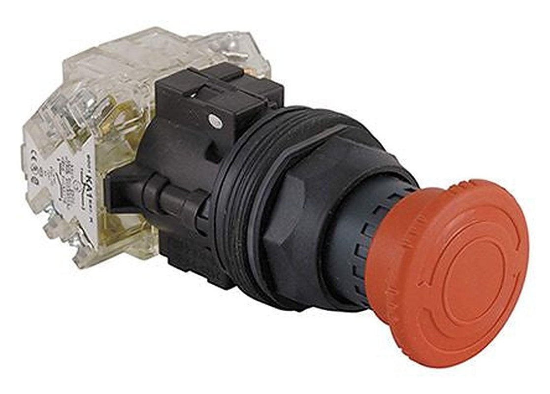 Schneider Electric Harmony 9001SK Series Turn to Release Emergency Stop Push Button, Panel Mount, 30 mm Cutout, 2 NO/2