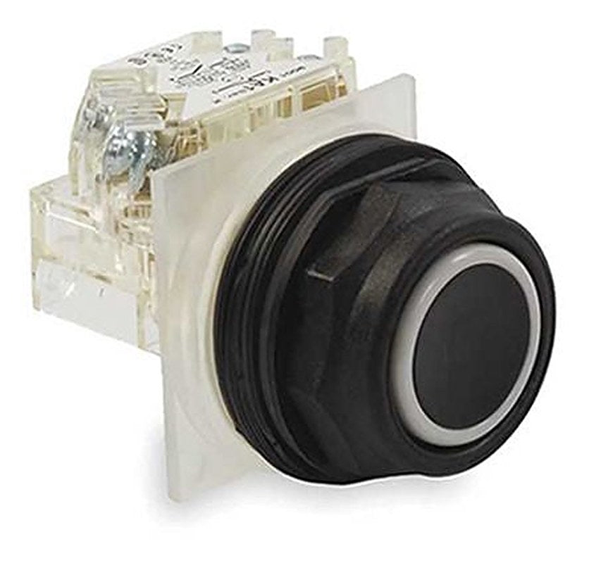 Schneider Electric Harmony 9001SK Series Push Button Switch, Spring Return, Panel, 30 mm Cutout, SPST, Black LED, IP66