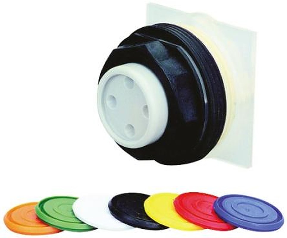 Schneider Electric Harmony 9001SK Series Push Button Switch, Spring Return, Panel, 30 mm Cutout, SPST, Black, Blue,