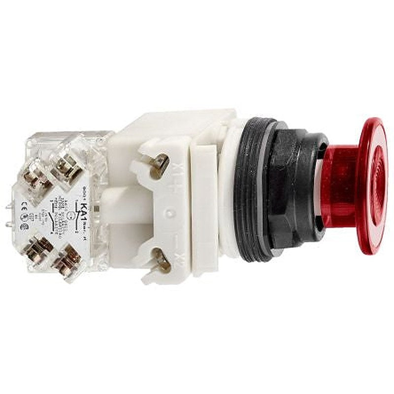 Schneider Electric Harmony 9001SK Series Illuminated Push Button Head, Stay Put, Any Position, Red LED, IP65, IP66