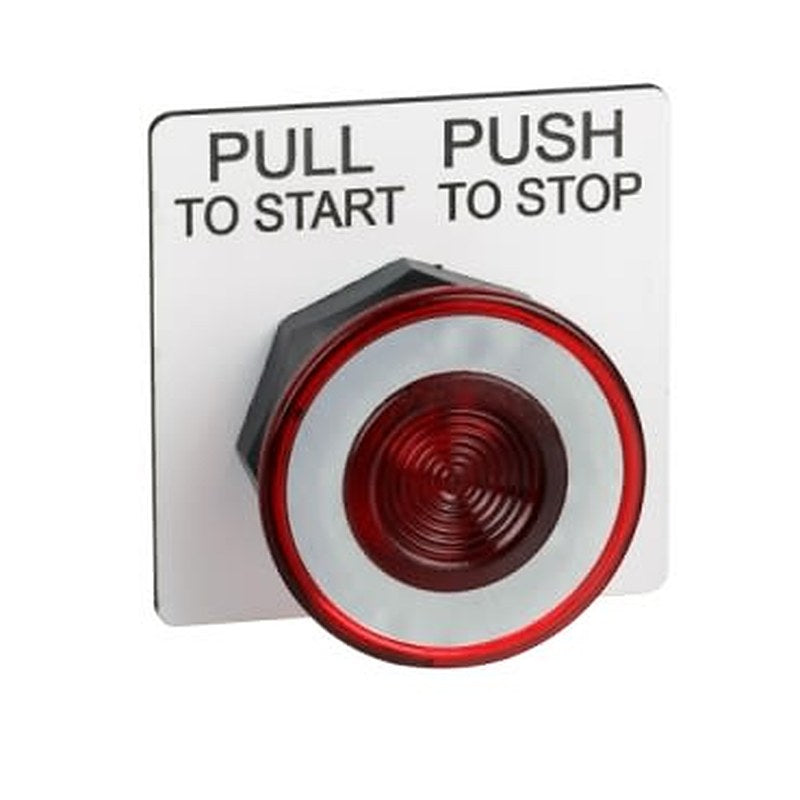 Schneider Electric Harmony 9001SK Series Illuminated Push Button Switch, Maintained, Panel, 30 mm Cutout, Red LED, IP66,