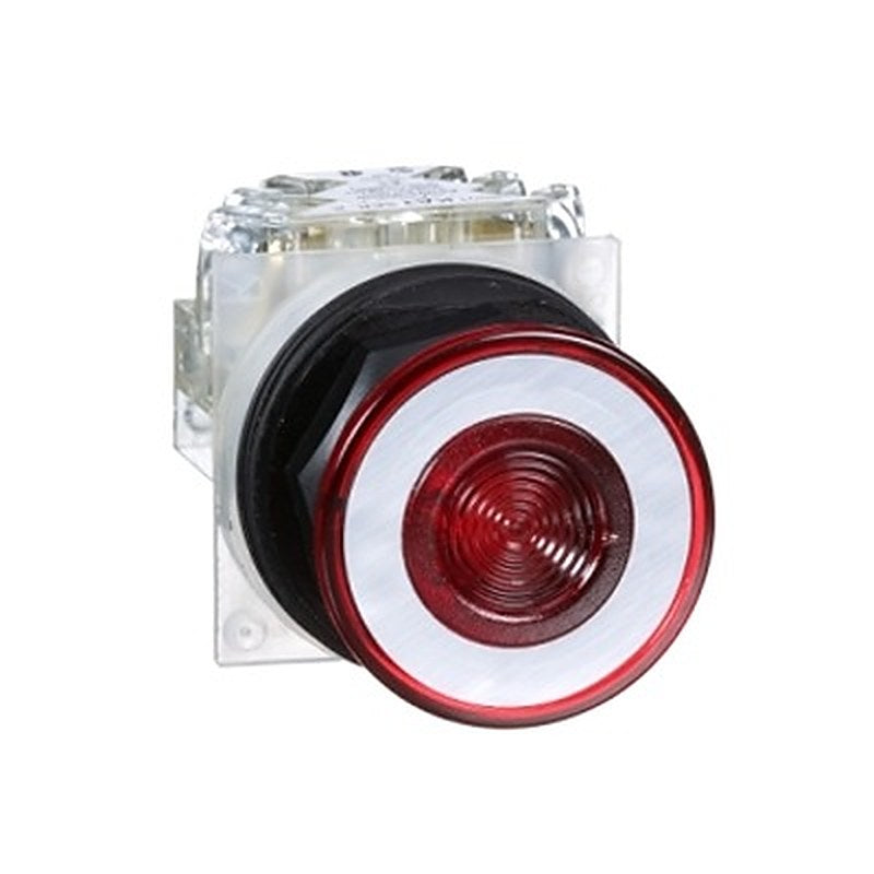 Schneider Electric Harmony 9001SK Series Pushbutton, Push-Push, Panel Mount, 30 mm Cutout, 1 CO, Red LED, IP65, IP66,
