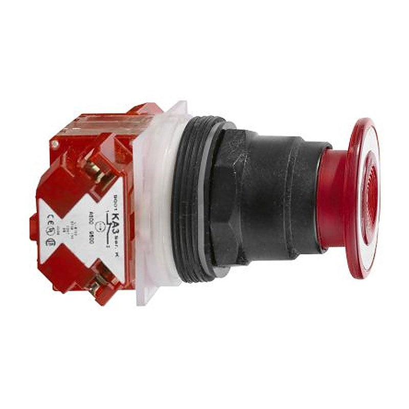 Schneider Electric Harmony Series Illuminated Push Button Switch, SMP Polymer, 30 mm Cutout, Red LED, IP66, 125 V dc 240