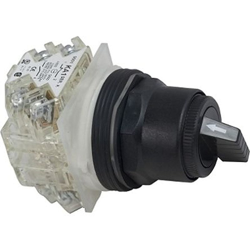 Schneider Electric Standard Handle Selector Switch - (DPDT) 30 mm Cutout Diameter 3 Positions