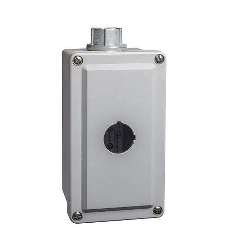 Schneider Electric Grey Aluminium Harmony Empty Control Station - 1 Hole 30 mm Diameter