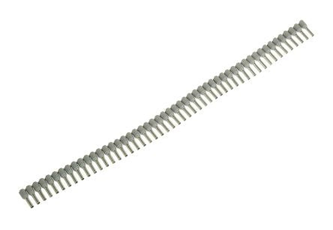 Weidmüller Insulated Crimp Bootlace Ferrule, 8 mm Pin Length, 2.2 mm Pin Diameter, Grey to 14 AWG Wire Size