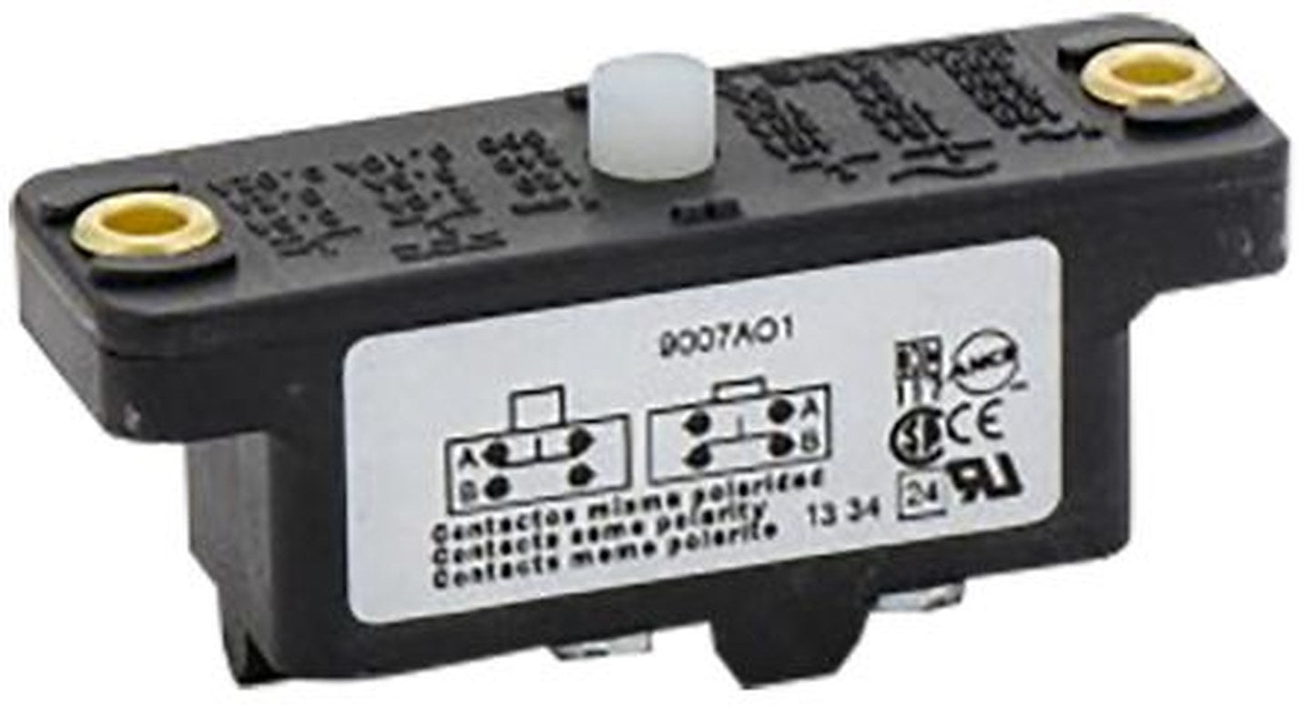 Telemecanique Sensors 9007 Series Plunger Limit Switch, SPDT-DB, IP20, Die Cast Zinc Housing, 600V ac, 15A