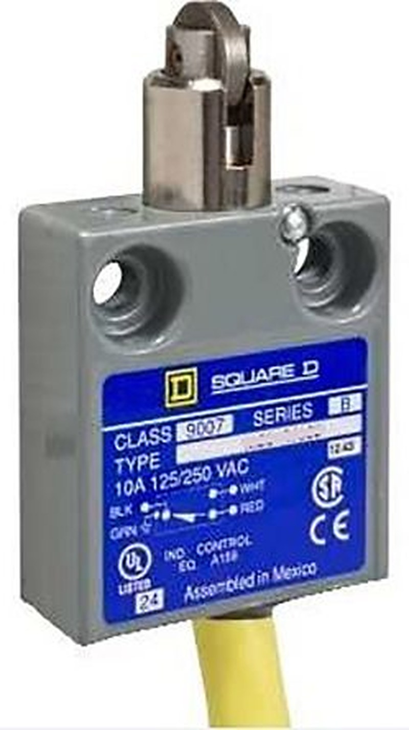 Telemecanique Sensors 9007 Series Roller Plunger Limit Switch, SPDT-DB, IP67, Die Cast Zinc Housing, 240V ac, 10A