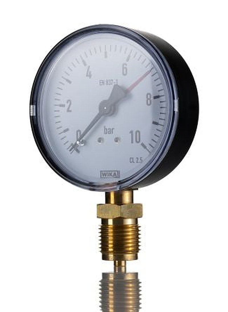 WIKA G 1/4 Threaded Pressure Gauge, 63 mm, 9 bar