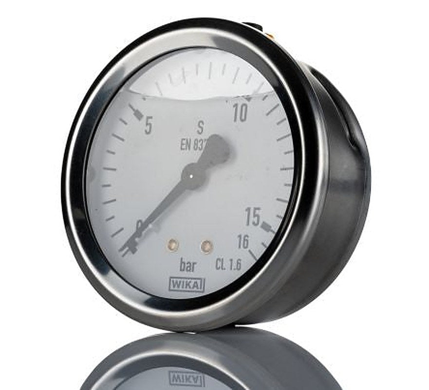 WIKA G 1/2 MNPT Pressure Gauge, 100 mm, 16 bar