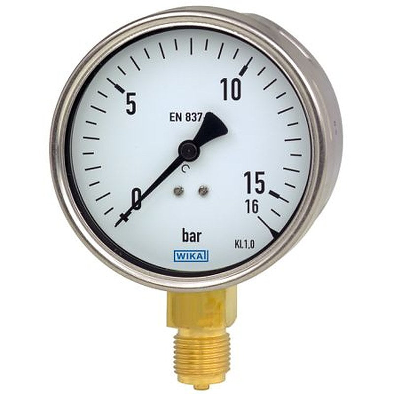 WIKA G 1/2 MNPT Pressure Gauge, 160 mm, 25 bar