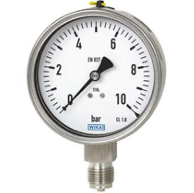 WIKA G 1/2 Threaded Pressure Gauge, 100 mm, 1.6 bar